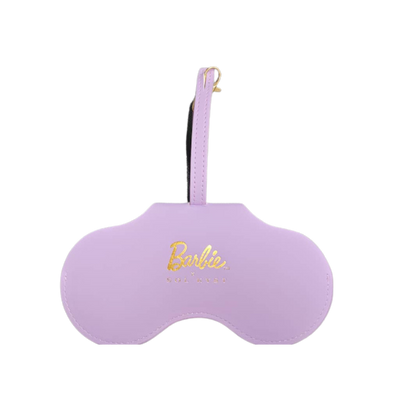 Lavender Barbie x Sol Kyst sunglasses case - front view.