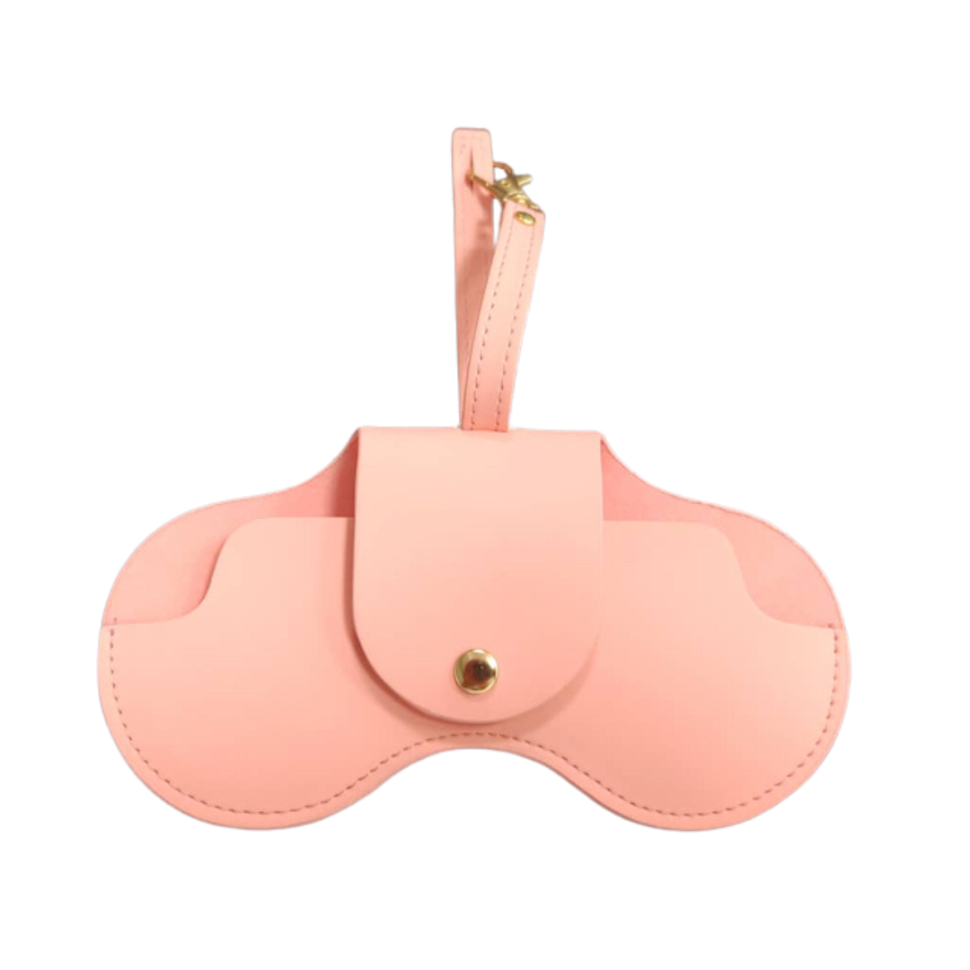 Peach Barbie x Sol Kyst sunglasses case - back view.