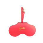 Red Barbie x Sol Kyst sunglasses case - front view.
