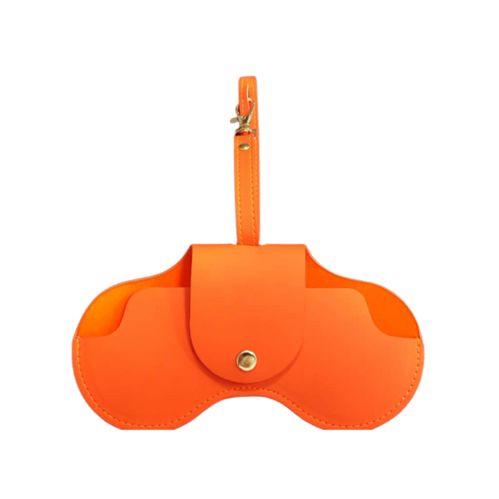 Orange Barbie x Sol Kyst sunglasses case - back view.