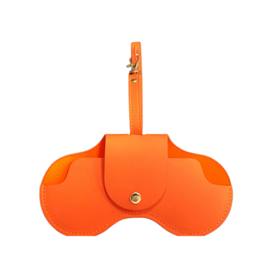 Orange Barbie x Sol Kyst sunglasses case - back view.