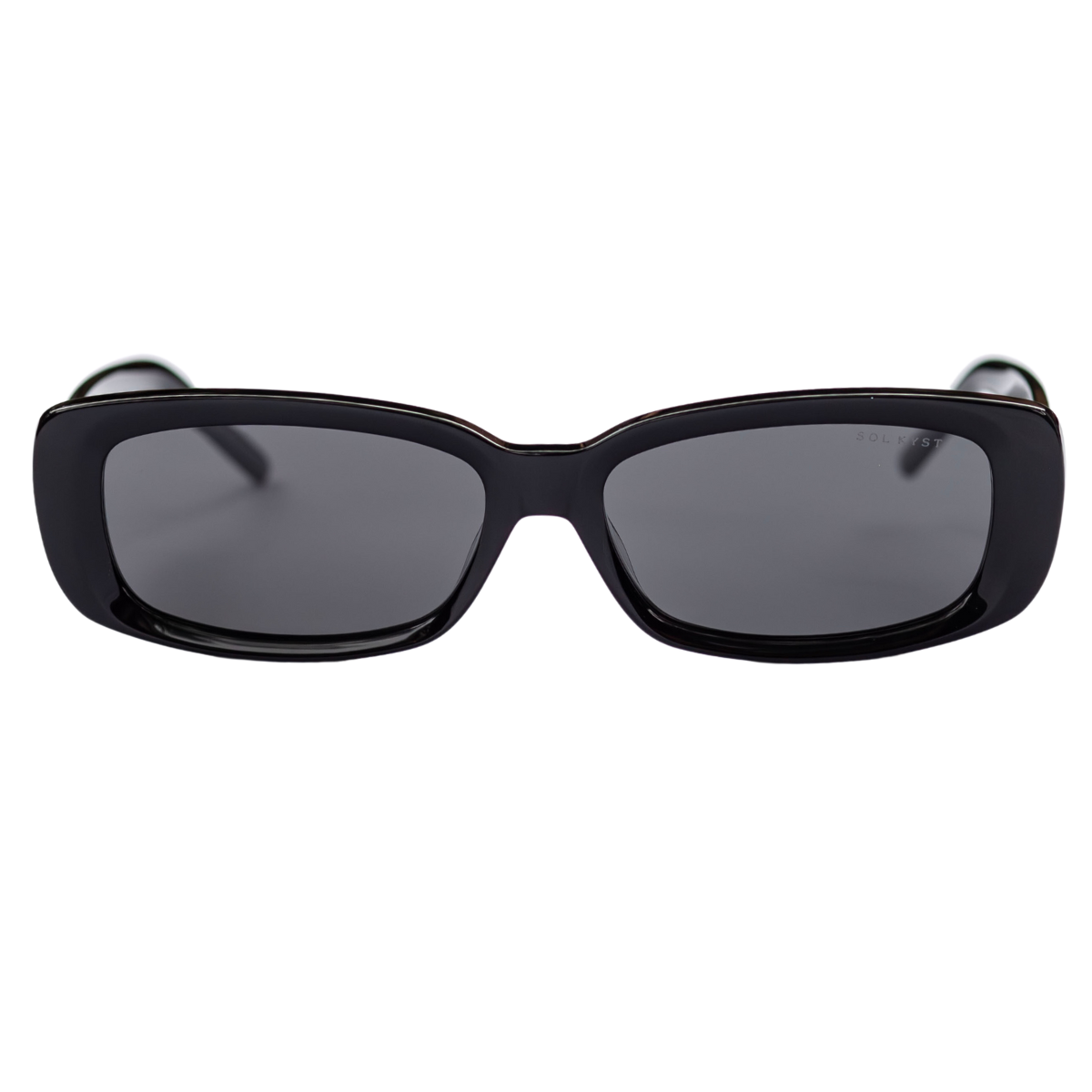 sunglasses, rectangle silhouette, black frame, black lens, wide face sunglasses