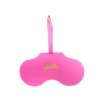 Pink Barbie x Sol Kyst sunglasses case - front view.