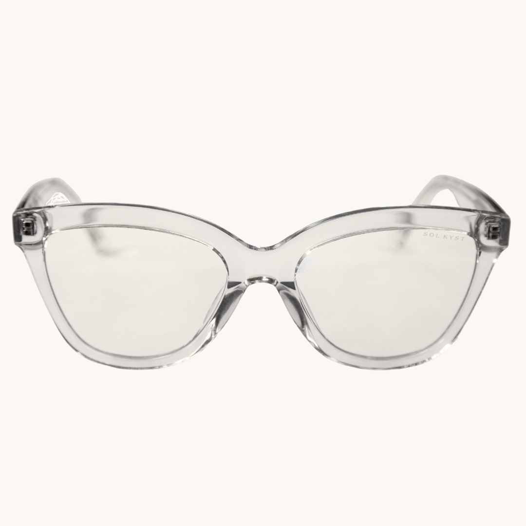 blue light glasses, clear frame, clear lens, wide face, midi face, slightly wider than standard