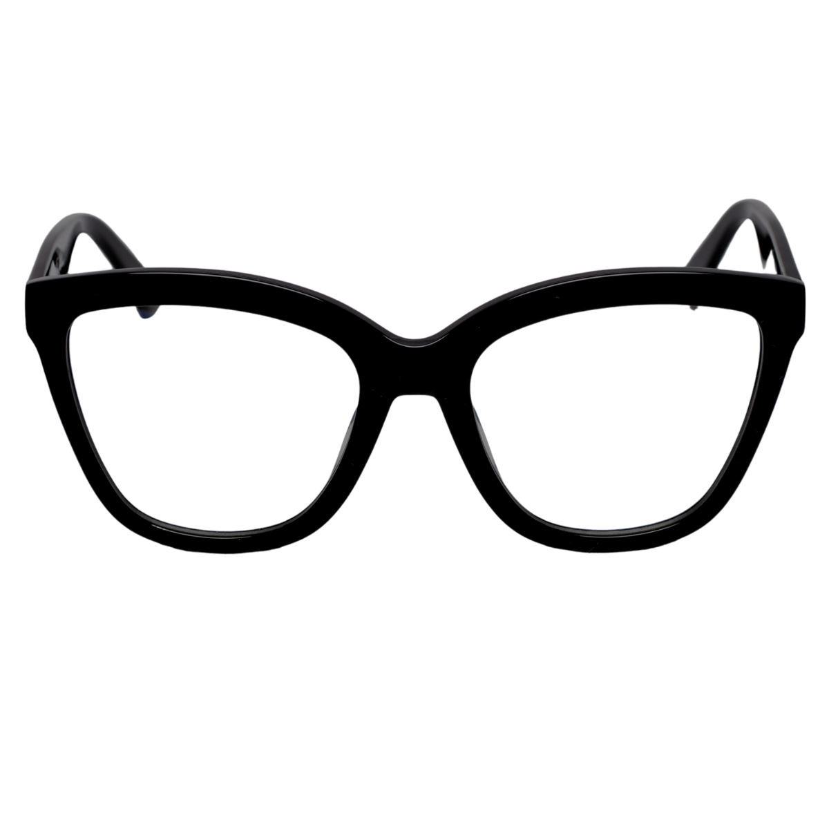 blue light glasses, black frame, clear lens, wide face