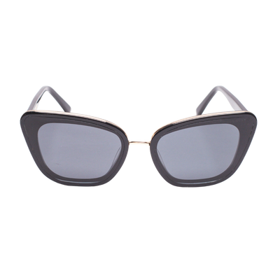 sunglasses, kyst eye, cats eye silhouette, black frame, wide face sunglasses