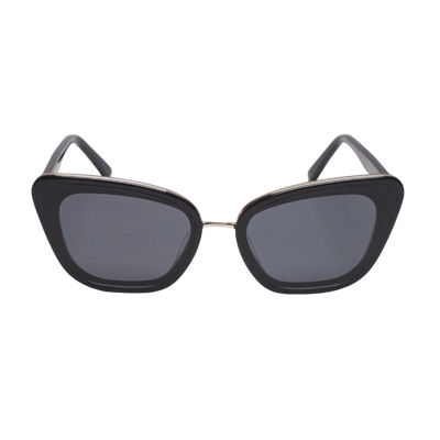 sunglasses, kyst eye, cat eye silhouette, black frame, wide face sunglasses, midi, wide face petite, slightly wider than standard, mini, smaller than standard